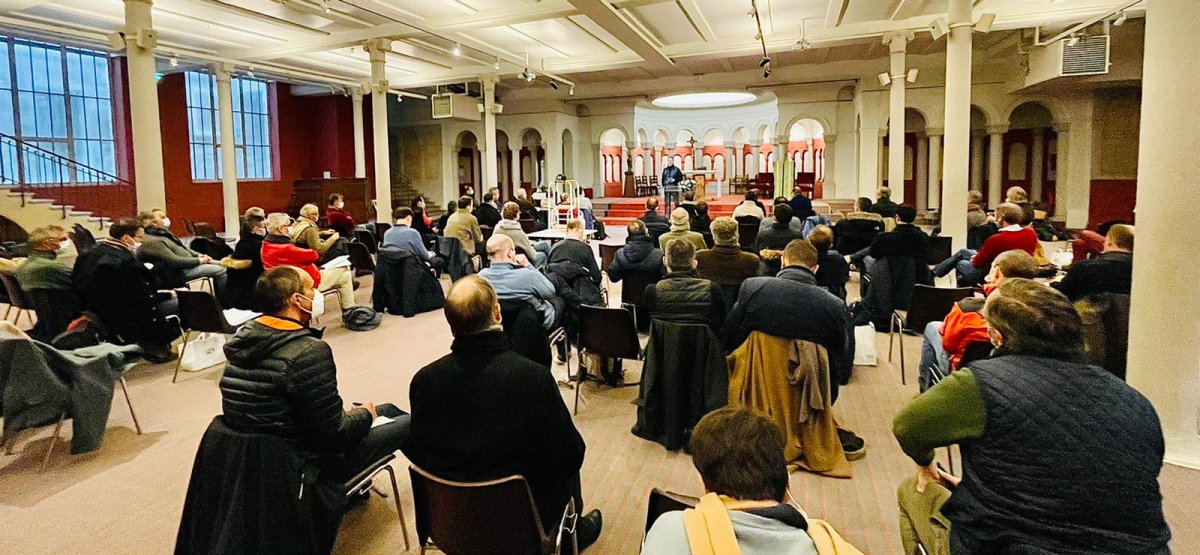 Enseignement sur le thème de la Marche de Saint Joseph 2021 ('Chastes avec Saint Joseph'), lors de la journée de récollection des chefs de chapitres
